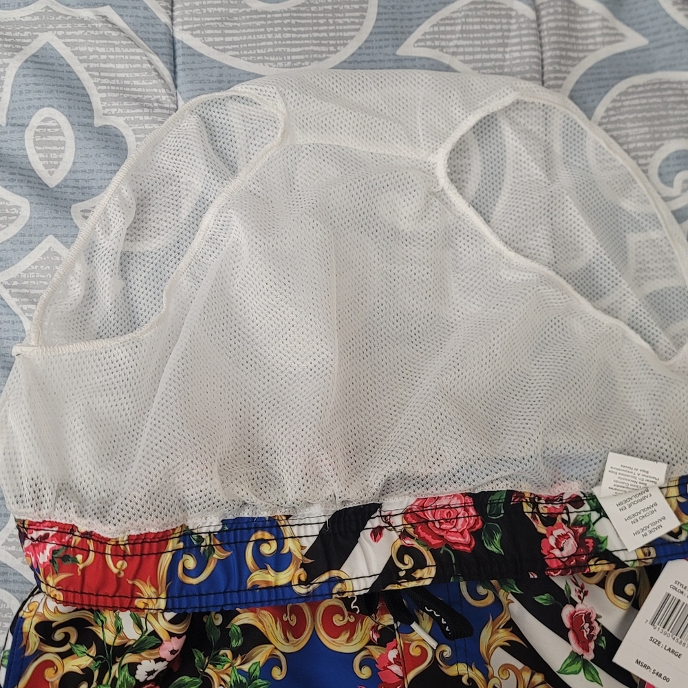 Surf Society Mens Baroque  Drawstring Lined Swim  Board SHORTS Size M - Picture 6 of 10